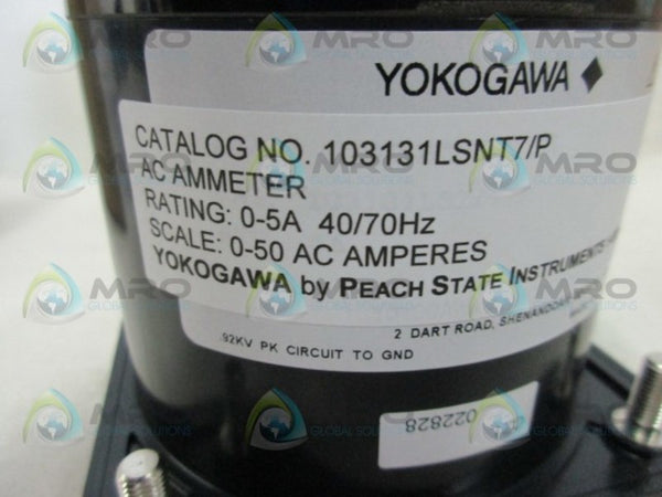 YOKOGAWA 103131LSNT7/P AC AMMETER NSMP