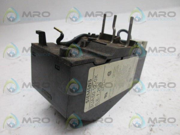 SIEMENS 3UA5012-0K OVERLOAD RELAY 0,8-1,25A  UNMP