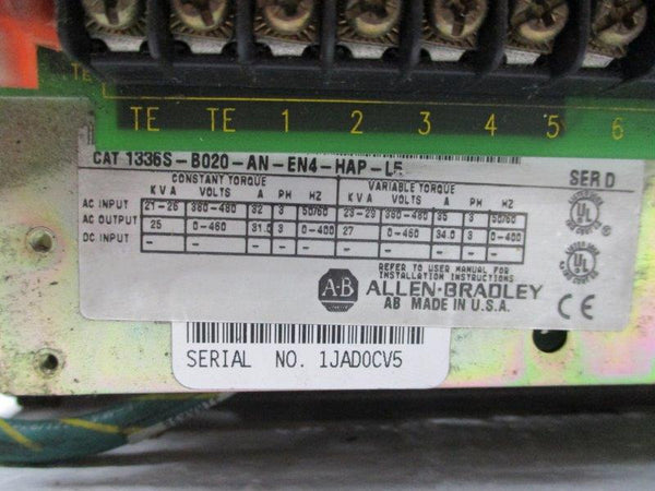 ALLEN BRADLEY 1336S-B020-AN-EN4-HAP-L5 SER. D UNMP
