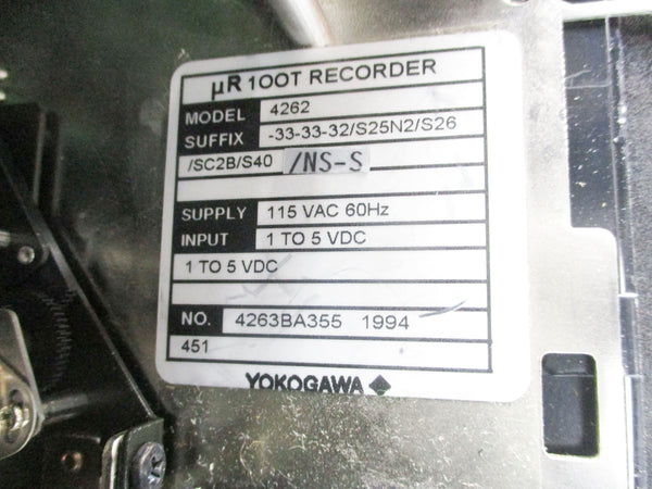 YOKOGAWA UR100T 4262-33-33-32/S25N2/S26/SC2B/S40/NS-S UNMP