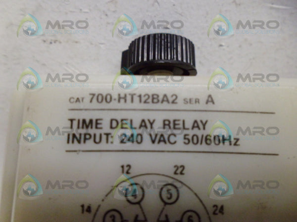 ALLEN BRADLEY 700-HT12BA2 SER. A TIME DELAY RELAY UNMP