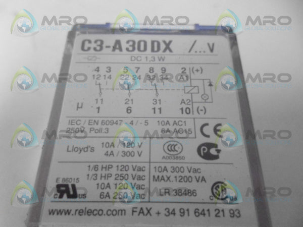 RELECO C3-A30DX/110VDC RELAY  UNMP