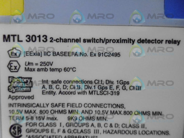 MEASUREMENT TECHNOLOGIES MTL3013 RELAY NSNP