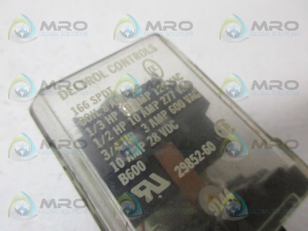 DELTROL CONTROLS 166SPDT RELAY 8A  UNMP