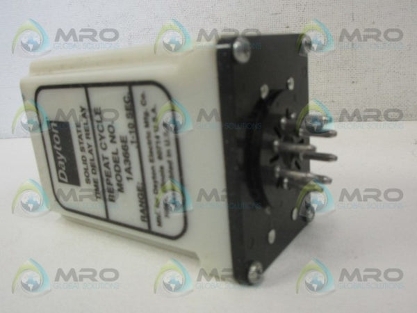 DAYTON 1A366E SOLID STATE TIME DELAY RELAY .1-10 SEC. UNMP
