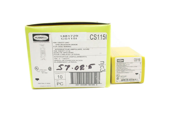 HUBBELL CS115I 277VAC 15A (PKG OF 10) NSMP