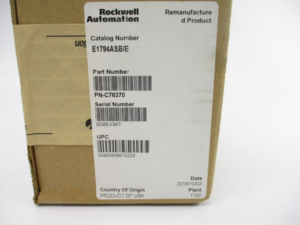 ALLEN BRADLEY 1794-ASB SER. E REMAN