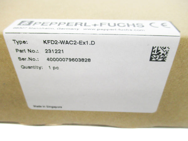 PEPPERL+FUCHS KFD2-WAC2-EX1.D NSFS