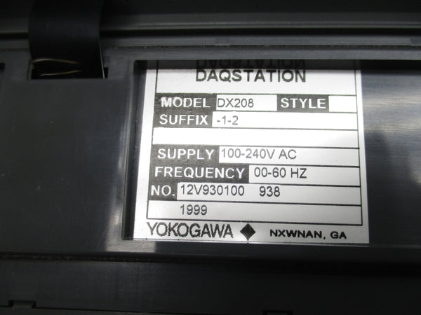 YOKOGAWA DX208-1-2 100-240VAC UNMP