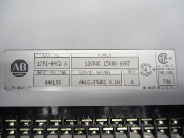 ALLEN BRADLEY 1791-N4C2 SER. A 120VAC 0.1A NSMP