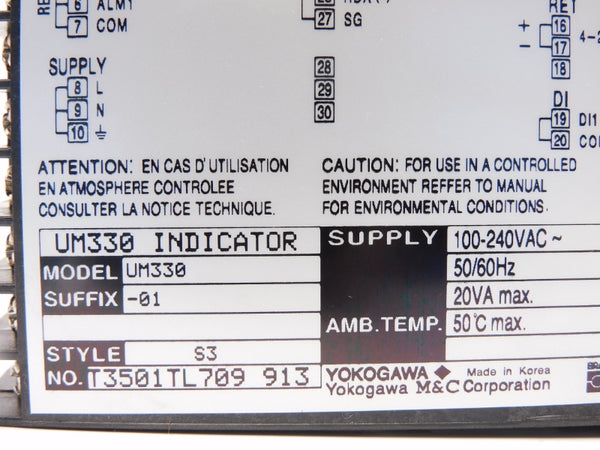 YOKOGAWA UM330-01 100-240VAC NSMP