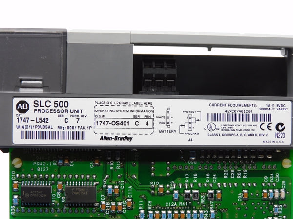 ALLEN BRADLEY 1747-L542 SER. C 24VDC 1A F/W 4 (NO KEY) NSNP