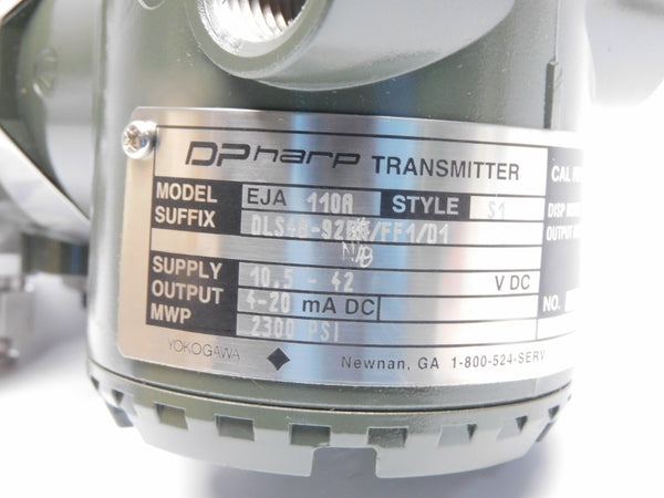 YOKOGAWA EJA110A-DLS4B-92EA/FF1/D1 10.5-42VDC 2300PSI NSMP