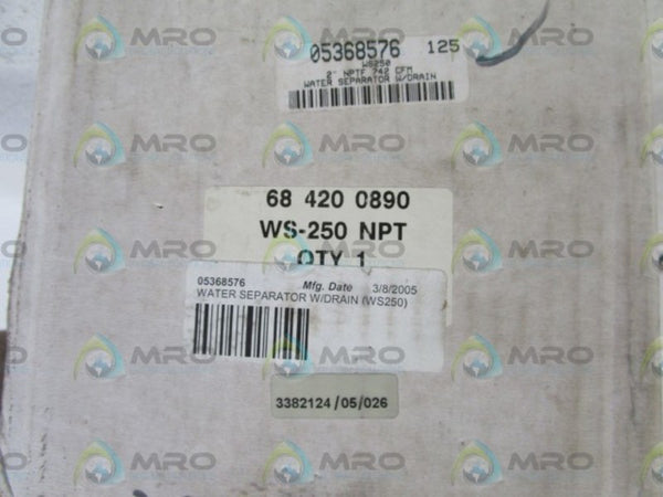 2" WATER SEPARATOR W/ DRAIN WS250 NSMP