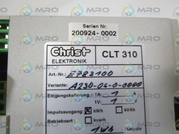 CHRIST ELELTRONIK RELAY CLT310 UNMP