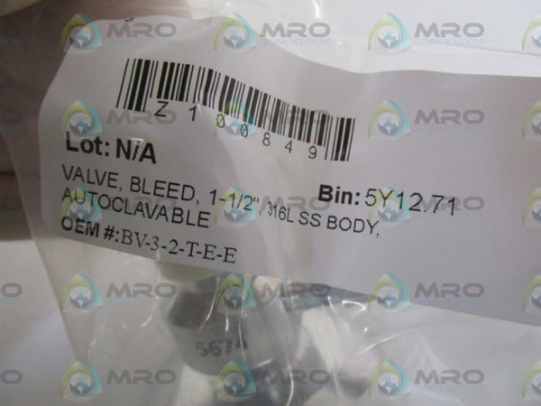 1-1/2" VALVE BV-3-2-T-E-E NSNP IN BAG