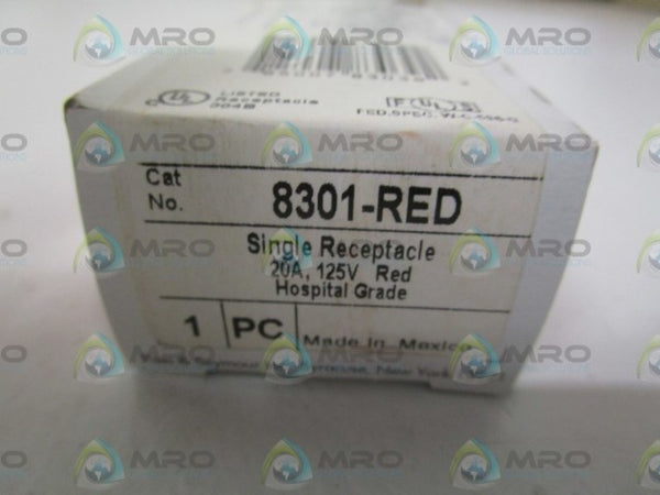 PASS & SEYMOUR 8301-RED SINGLE RECEPTACLE NSMP