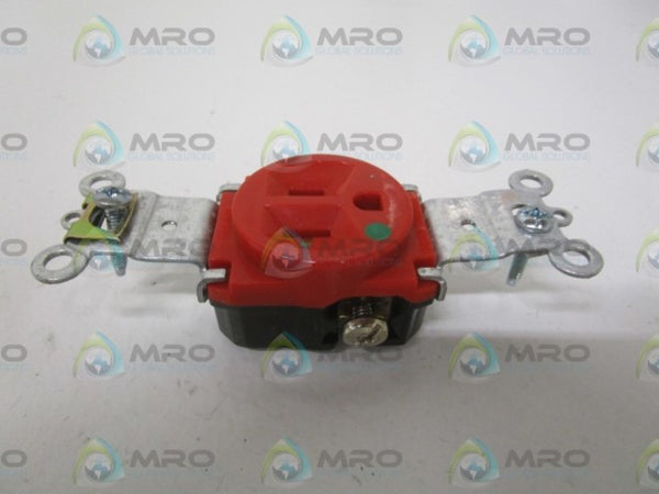 PASS & SEYMOUR 8301-RED SINGLE RECEPTACLE NSMP