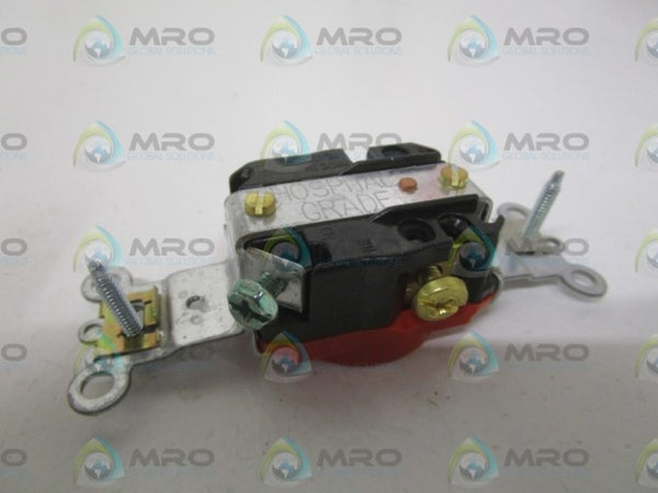 PASS & SEYMOUR 8301-RED SINGLE RECEPTACLE NSMP