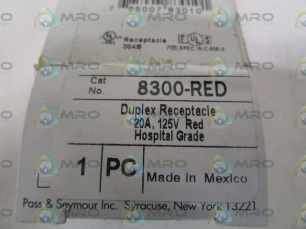 PASS & SEYMOUR 8300-RED DUPLEX RECEPTACLE NSMP