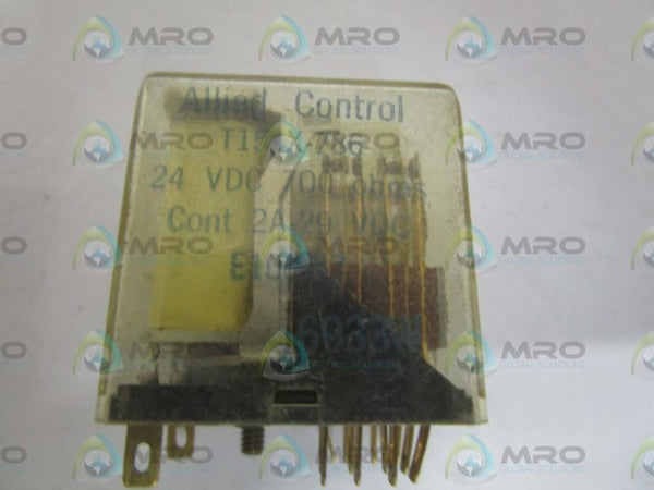 ALLIED CONTROL T154X-786 RELAY 24VDC 700OHMS UNMP