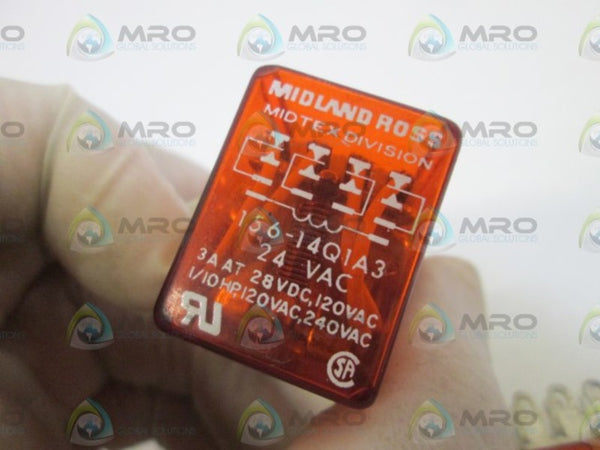 LOT OF 3 MIDLAND ROSS RELAY  24VAC 156-14Q1A3  UNMP