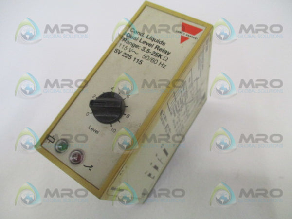 CARLO GAVAZZI SV225115 COND. LIQUIDS DUAL LEVEL RELAY 115V UNMP