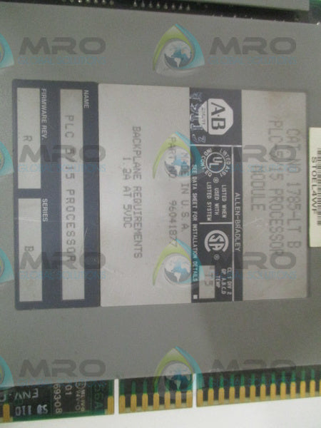 ALLEN BRADLEY 1785-LT SER. B F/W R PROCESS MODULE (NO KEY) UNMP