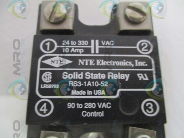 NTE ELECTRONICS RS3-1A10-52 SOLID STATE RELAY UNMP