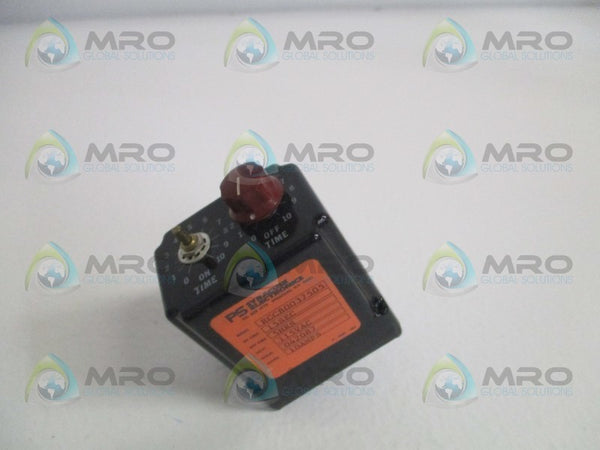 SYRACUSE ELECTRONICS RCCB0037505 TIME DELAY RELAY 15SEC./5HRS. NSNP
