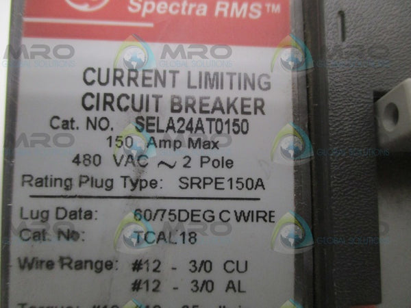 GENERAL ELECTRIC SPECTRA RMS SELA24AT0150 CIRCUIT BREAKER 150A  NSNP