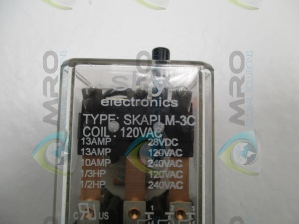 SKY ELECTRONICS SKAPLM-3C RELAY 120VAC  UNMP