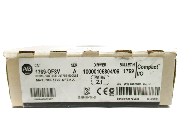 ALLEN BRADLEY 1769-OF8V SER. A F/W 2.1 NSMP