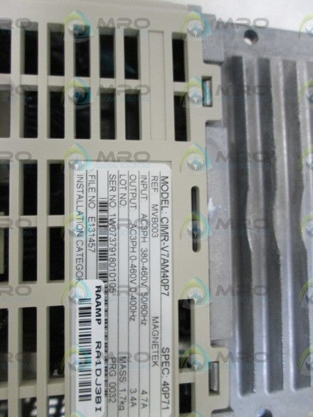 YASKAWA MVB003 CIMR-V7AM40P7 AC DRIVE NSMP