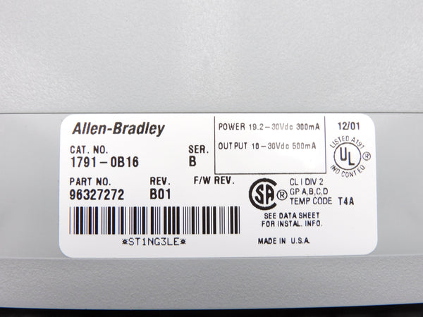 ALLEN BRADLEY 1791-OB16 SER. B NSMP
