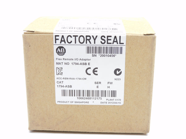 ALLEN BRADLEY 1794-ASB SER. E F/W H DATE: 2012 NSFS