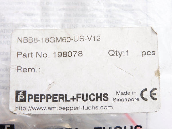 PEPPERL+FUCHS NBB8-18GM60-US-V12 NSMP