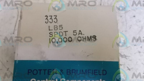 POTTER & BRUMFIELD LB5 RELAY 10000 OHMS  NSMP
