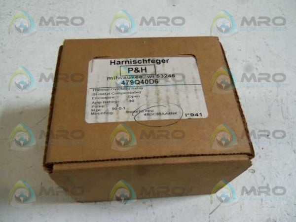 HARNISCHFEGER P&H 479Q40D6 OVERLOAD RELAY  NSNP