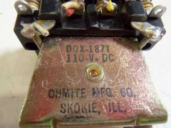 OHMITE D0X-187T RELAY 110V  UNMP