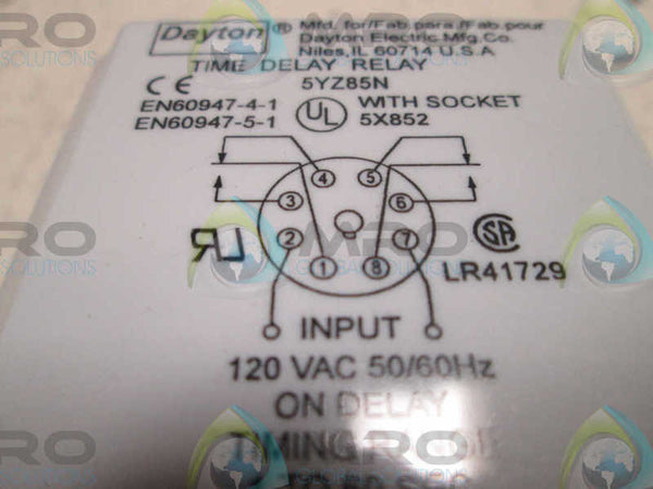 DAYTON 5YZ85N RELAY  UNMP