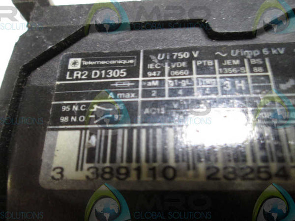 TELEMECANIQUE LR2D1305 RELAY W/ LA7-D1064 RELAY  UNMP