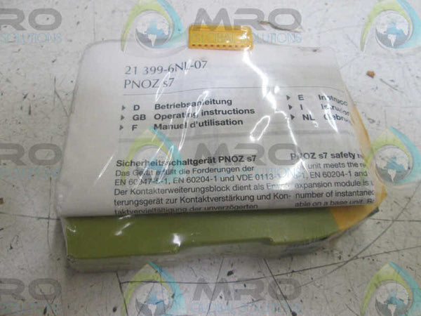 PILZ PNOZ S724VDC 4N/O1N/C SAFETY RELAY  NSNP