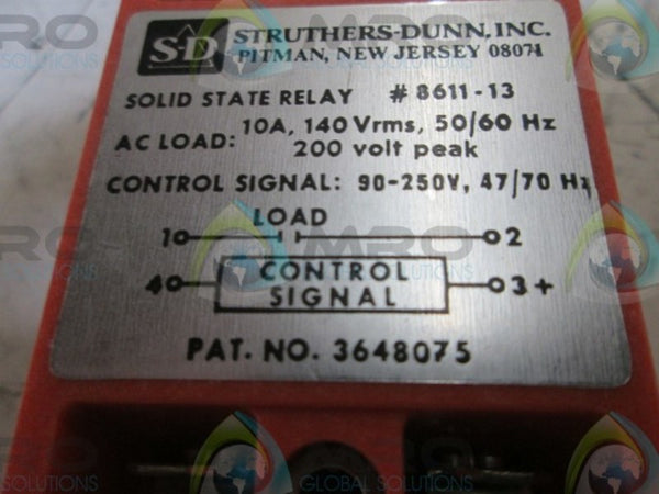 STRUTHERS-DUNN 8611-13 SOLID STATE RELAY  NSMP