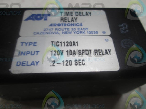 AIROTRONICS TIC1120A1 TIME DELAY RELAY .2-120 SEC. UNMP