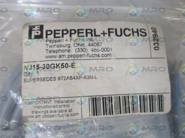 PEPPERL+FUCHS NJ15-30GK50-E PROXIMITY SWITCH NSMP