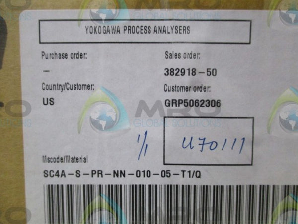 YOKOGAWA SC4A-S-PR-NN-010-05-T1/Q CONDUCTIVITY SENSOR NSMP