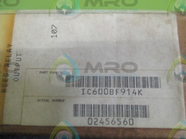 FANUC IC600BF914K REED RELAY OUTPUT MODULE NSFS