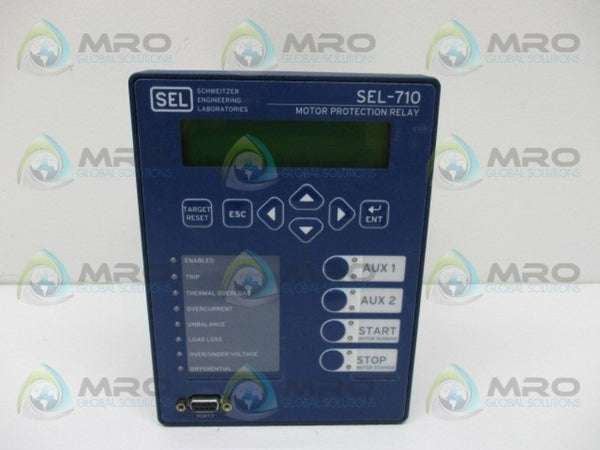 SEL 071001A0X0X0X850000 MOTOR PROTECTION RELAY UNMP