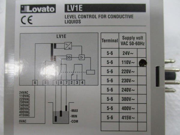 LOVATO LV1E LEVEL CONTROL RELAY 110V NSMP